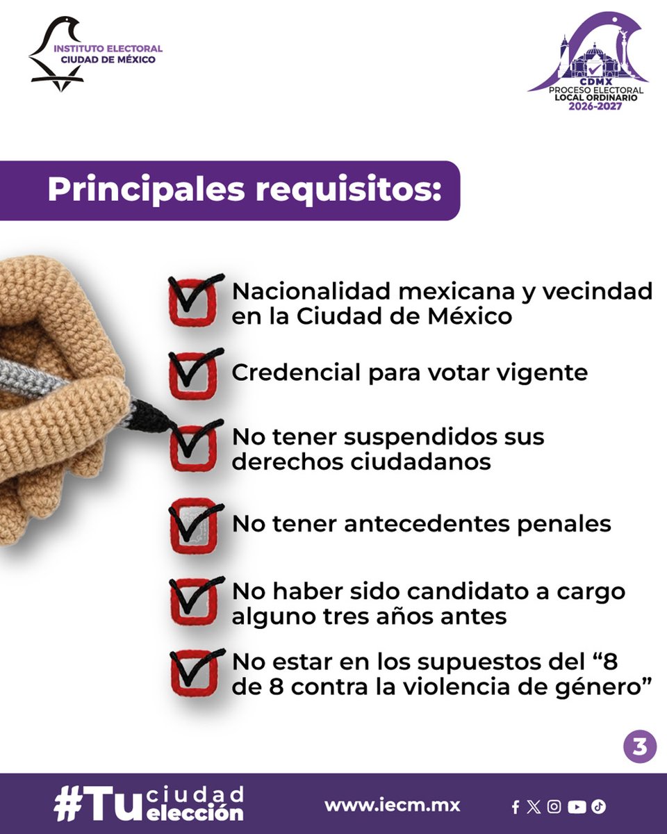 Distrito21IECM's tweet photo. El Instituto Electoral de la Ciudad de México (IECM) te brinda la oportunidad de formar parte de los Consejos Distritales, espacios fundamentales para el desarrollo de los procesos electorales en nuestra ciudad. 🗳️ https://t.co/40NrUAceCd