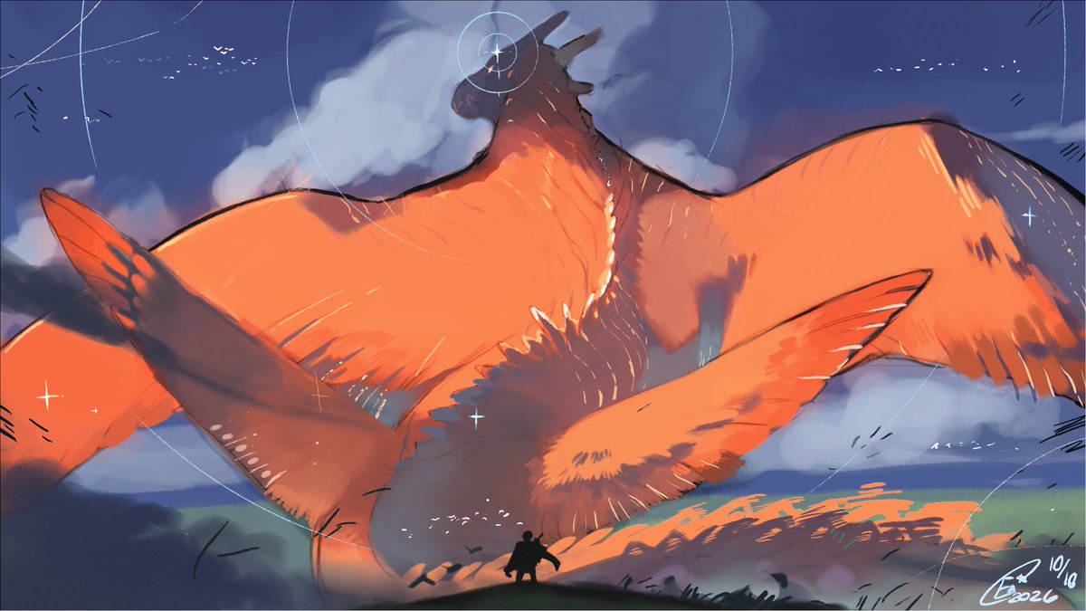 Paintedlight1's tweet photo. Day 10 - Mystical 🐉🌤️
#inktober26 https://t.co/YWDxjD1OUG
