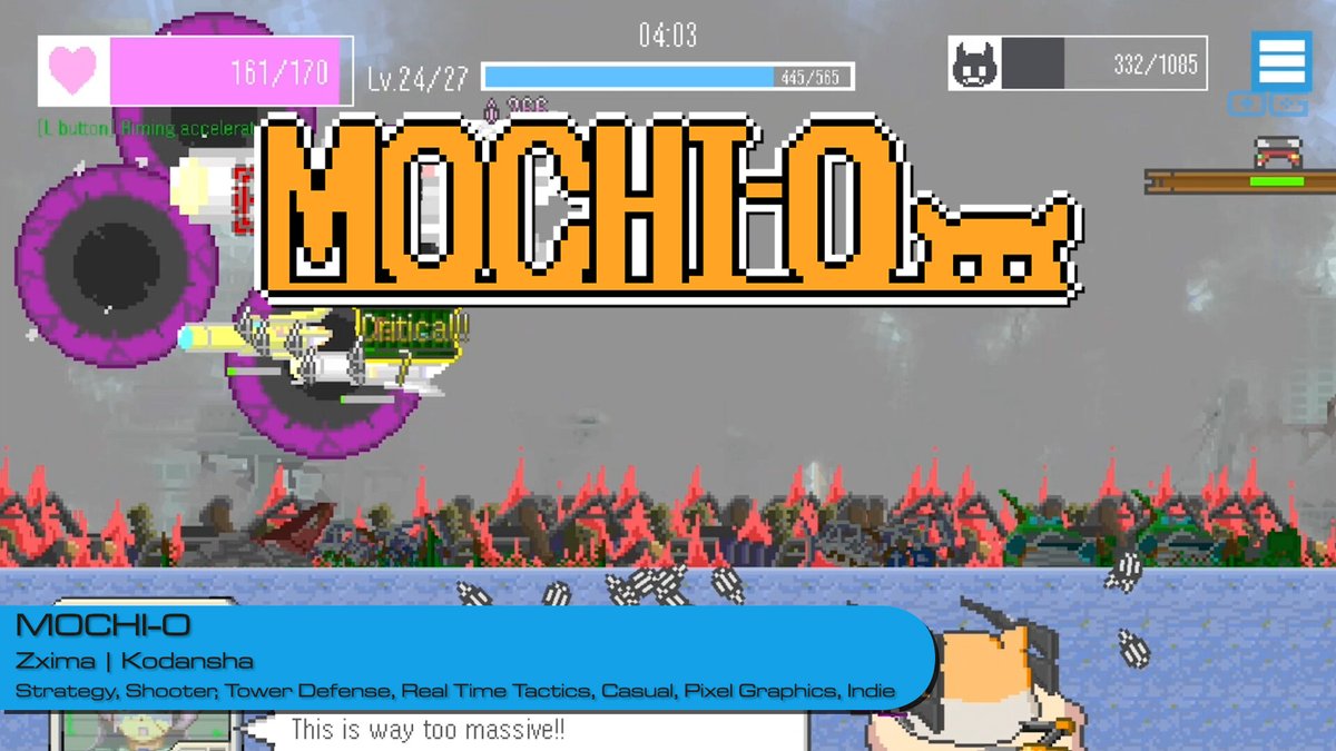 OverageGmngCom's tweet photo. OG plays MOCHI-O!
https://t.co/KKTZLxNwlG
Like & Sub!
@somebow_ippan
@kodansha_cl
#MOCHIO #IndieGame #TowerDefense #Kodansha #Zxima #PostApocalypse #KawaiiGaming #HamsterWeapon #PixelArt #IndieGaming #JapaneseIndie #Roguelite #CuteGames #SteamGames #ShooterGame #IndieDevs https://t.co/we2qOTgZMe