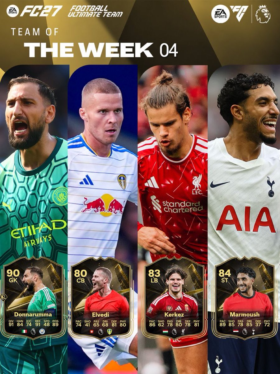 1win188bet's tweet photo. 英超联赛球星在国际舞台上大放异彩 ✨
#FC27 | #TOTW | @EASPORTSFC 🎮 https://t.co/WhtKqq6gq2