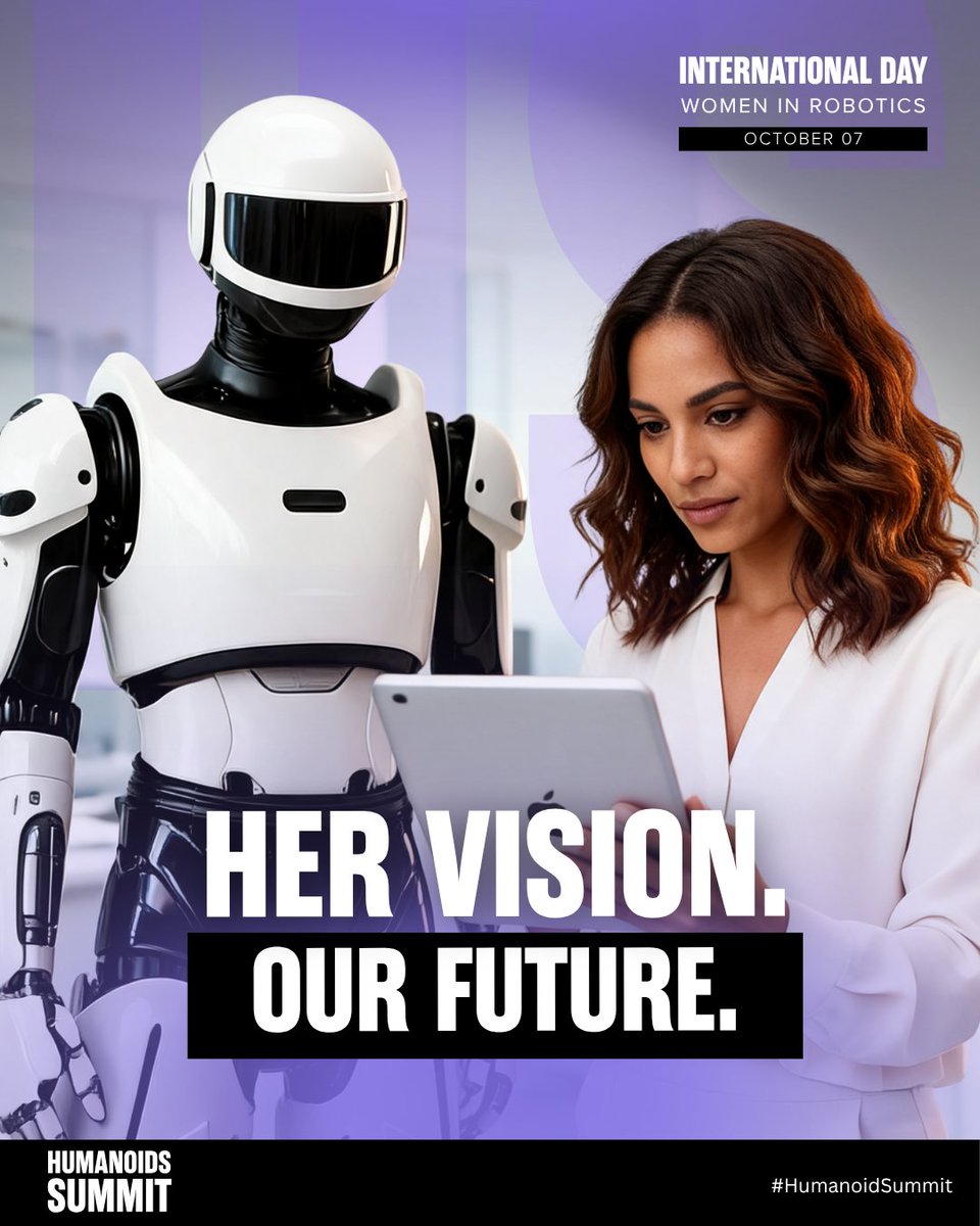 HumanoidsSummit's tweet photo. Her vision. Our future. 💡

At the Humanoids Summit, we celebrate the women leading humanoid robotics and Physical AI. Your work shapes what comes next. 

#WomenInRobotics #HumanoidsSummit #PhysicalAI #WomenInTech https://t.co/bjYrbypqal