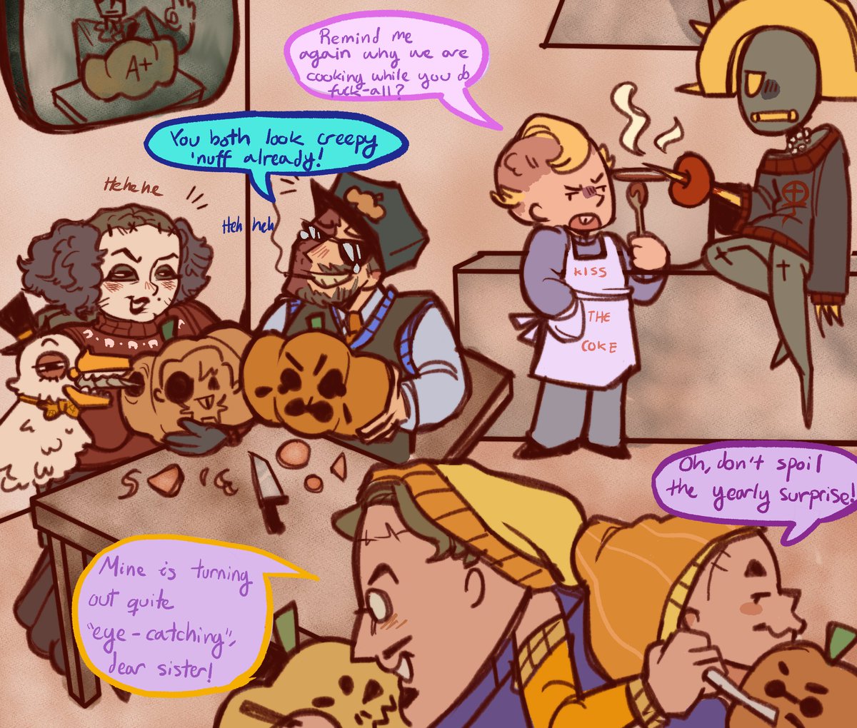 TortillaMasque's tweet photo. Who do you think makes all the geister decor? Clyde Perry? #OutlastTrials https://t.co/XFfcQ4QTBB
