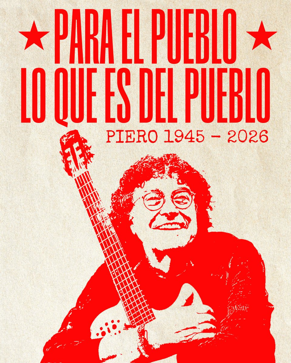 ImprentaRep's tweet photo. Se nos va Piero y nos deja un legado de canciones para cantar a todo pulmón contra los enemigos del pueblo. Quedan sus canciones y su amor por Colombia, su defensa de la paz, su ingenio y su humor para contar y cantar la vida.

Cantemos fuerte por el pueblo.

Gracias Piero. Buen viaje ❤️