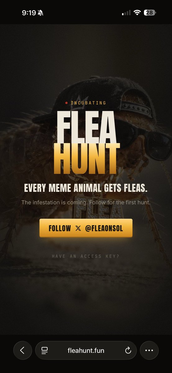 FLEAONSOL's tweet photo. FLEA HUNT is cooking. 🦟
The infestation is coming.
Every meme animal gets fleas. https://t.co/FTcI2kERUE