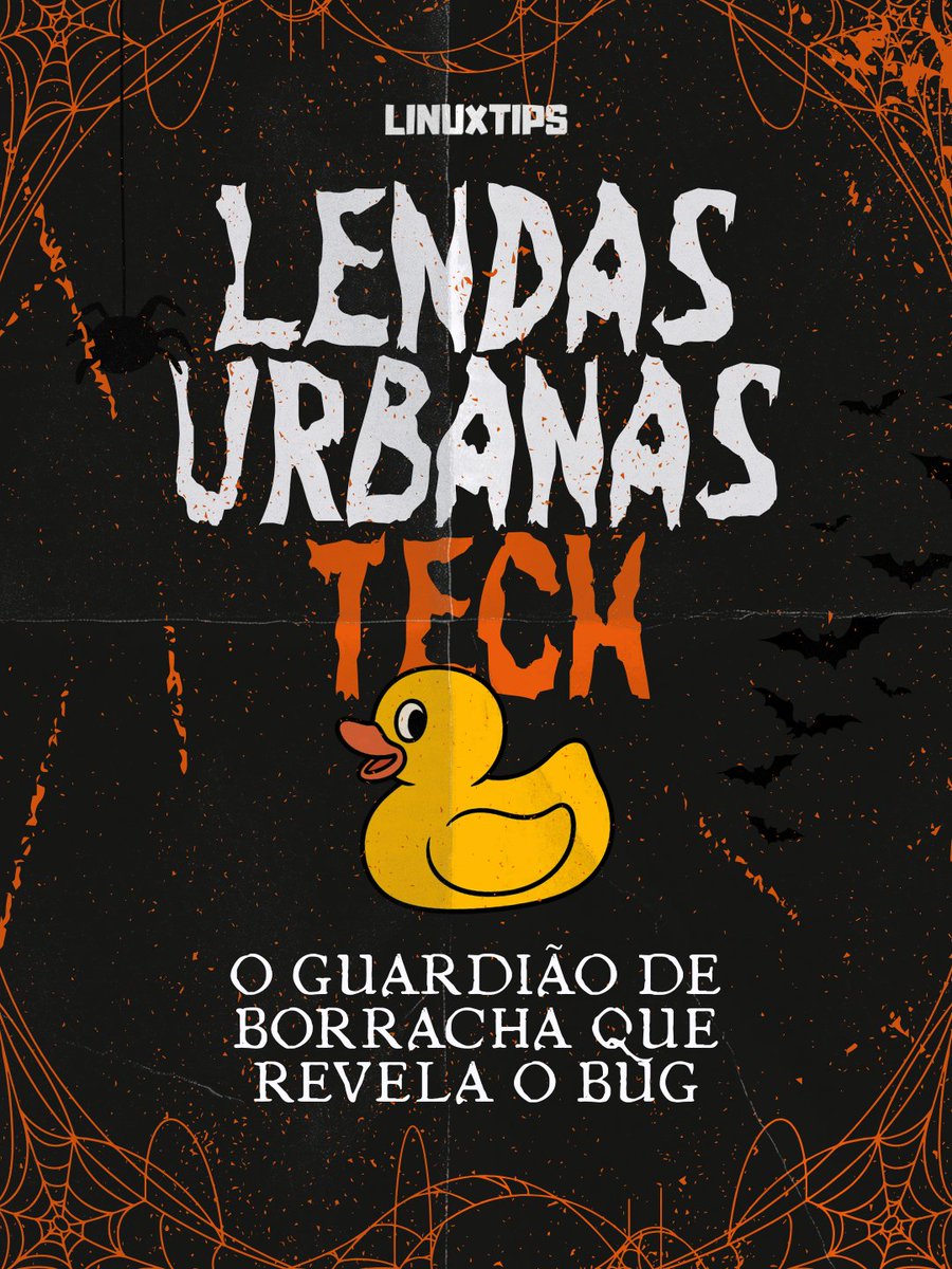LINUXtipsBR's tweet photo. outubro chegou e com o climinha de halloween a gente decidiu te contra as lendas urbanas tech que talvez você já tenha escutado ou vai conhecer agora!

pode até ser que o patinho não tenha nenhum poder sobrenatural, mas não dá pra negar que ele é muito fofo né? https://t.co/CY2wTPGhRq