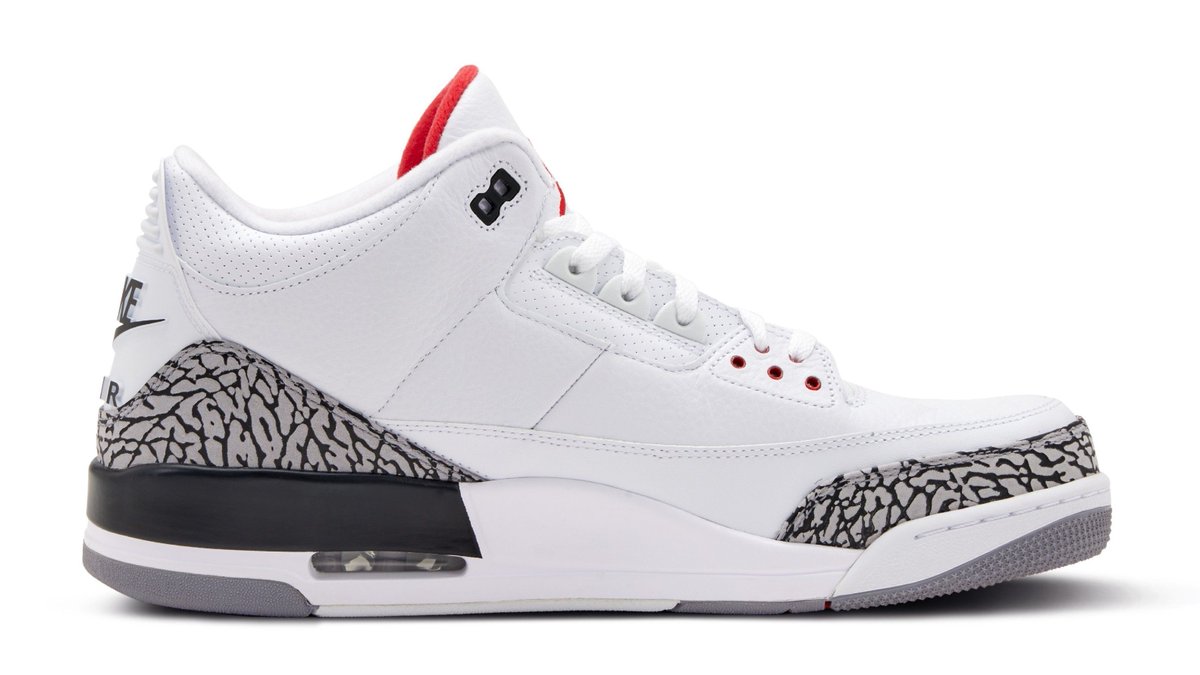 JustFreshKicks's tweet photo. Air Jordan 3 OG “White Cement” 🐘

• Spring 2027
• $215

No pre-aged look. No yellowing. https://t.co/vl89ScQyXI