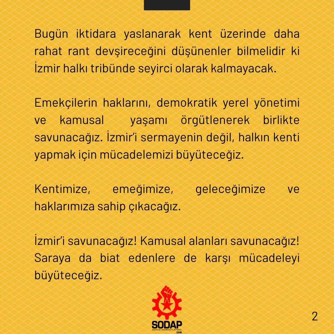 Sodapizmir_'s tweet photo. İzmir'i örgütlenerek savunacağız!

Grev kırıcı Cemil Tugay, İzmir’i temsil etmiyordu, etmeyecektir. https://t.co/1tguu2CAxr