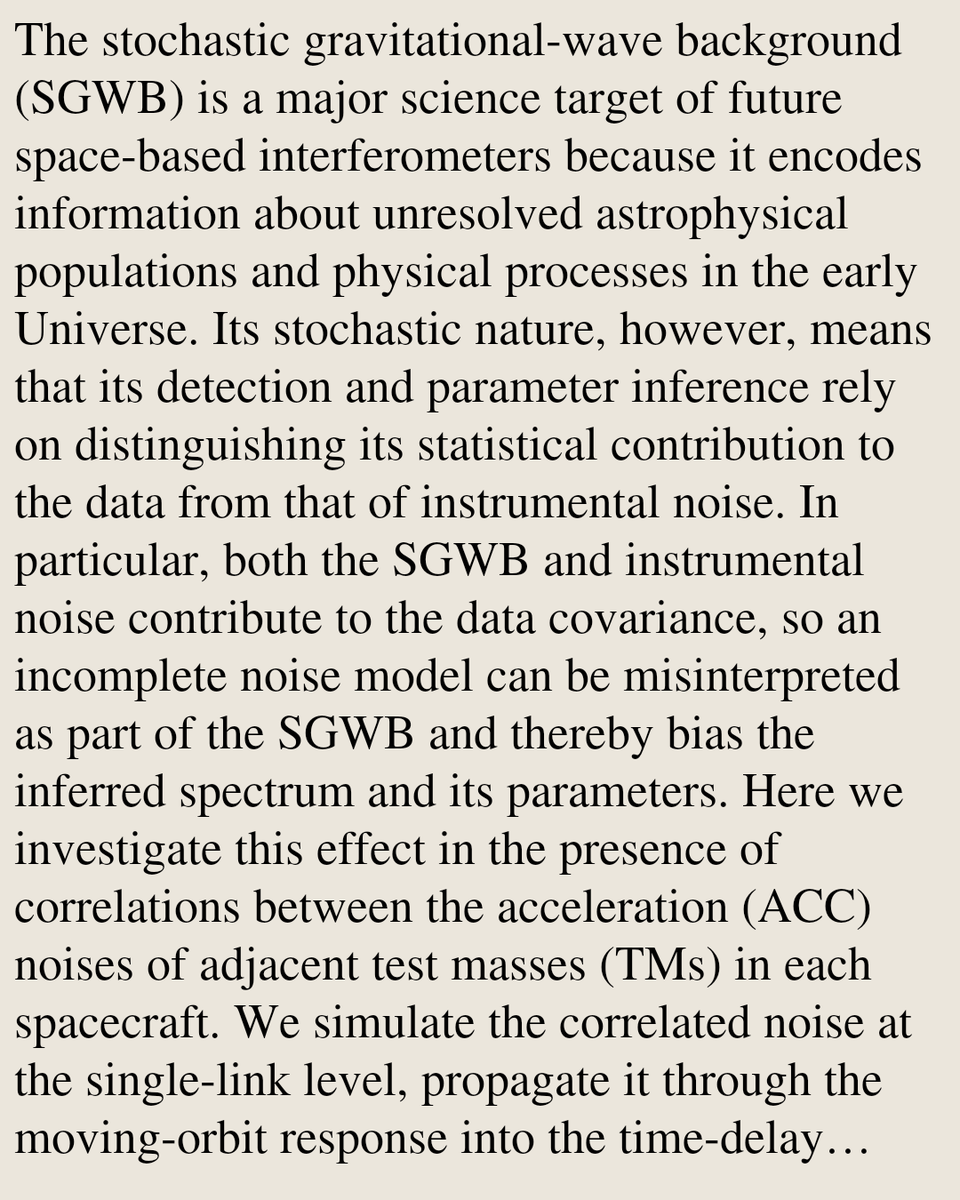 RelativityPaper's tweet photo. Impact of Correlated Test-Mass Noise on Stochastic Gravitational-Wave Background Searches with Space-Based Interferometers

Jing-yi Wu, Yong Tang
https://t.co/6Y9rfnl87C [𝚐𝚛-𝚚𝚌] https://t.co/812kFnjhBA