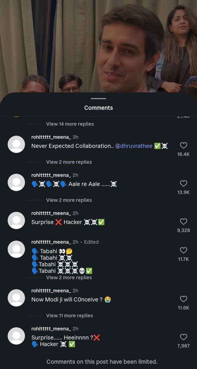 HPhobiaWatch's tweet photo. Dhruv Rathee is using some top bot firms from Pakistan or Russia.

This account, @/rohitttt_meena, has only 2 followers and doesn’t even follow Dhruv Rathee, yet he made 25–30 comments on the Bengaluru protest.

Just check the number of likes on his comments and compare them with the number of likes on other replies from verified accounts.

Thst @/Techoo_Saquib has 350k followers but barely got 25 likes in one hour. The same is true of other replies. Neither this protest nor Dhruv Rathee’s reach is organic.