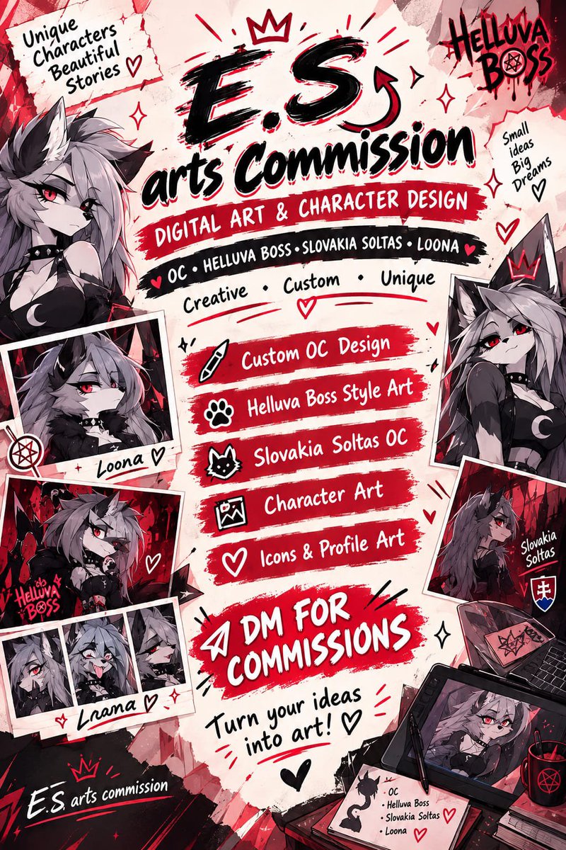 eliysimth's tweet photo. Commission open 
#HelluvaBoss‌Fanart  #HelluvaBoss‌Loona #hellolive_NEW https://t.co/T32Uvqje9u