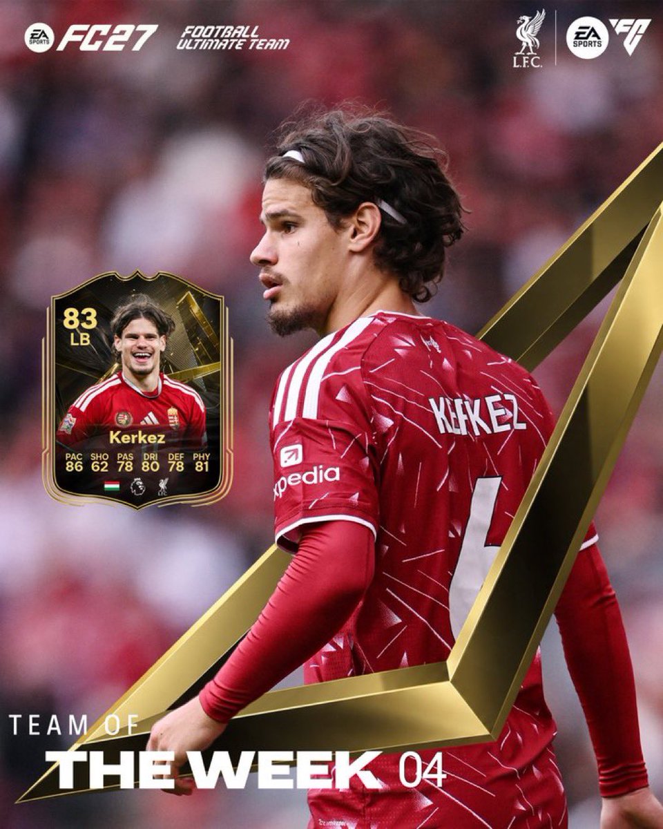 collection_13's tweet photo. Milos the match winner 🇭🇺
A well earned #TOTW inclusion for Kerkez 😮💨
@EASPORTSFC #FC27 https://t.co/vM5xTNhhFa