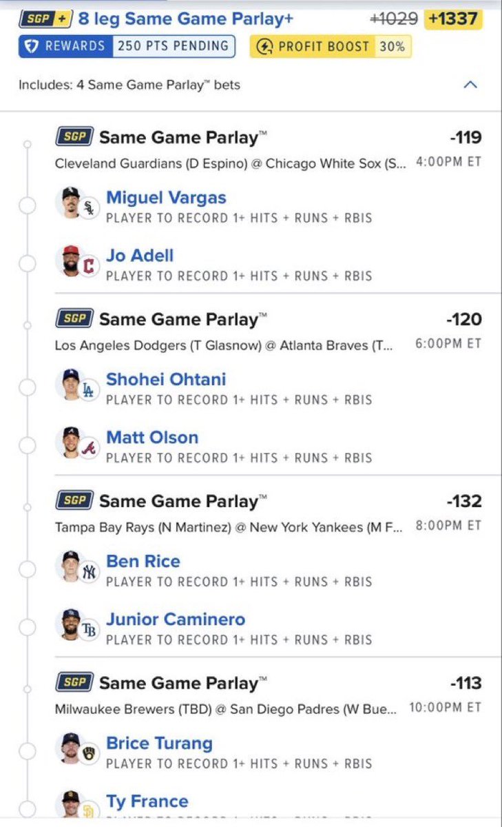 JudgmentParlays's tweet photo. ⚾️🔥 ALL-DAY MLB PARLAY

Boys, it’s time to PUT UP NUMBERS. 😤💣
Let’s make these bats talk all day! ⚡️

@playbook https://t.co/64aj6Rl3z8