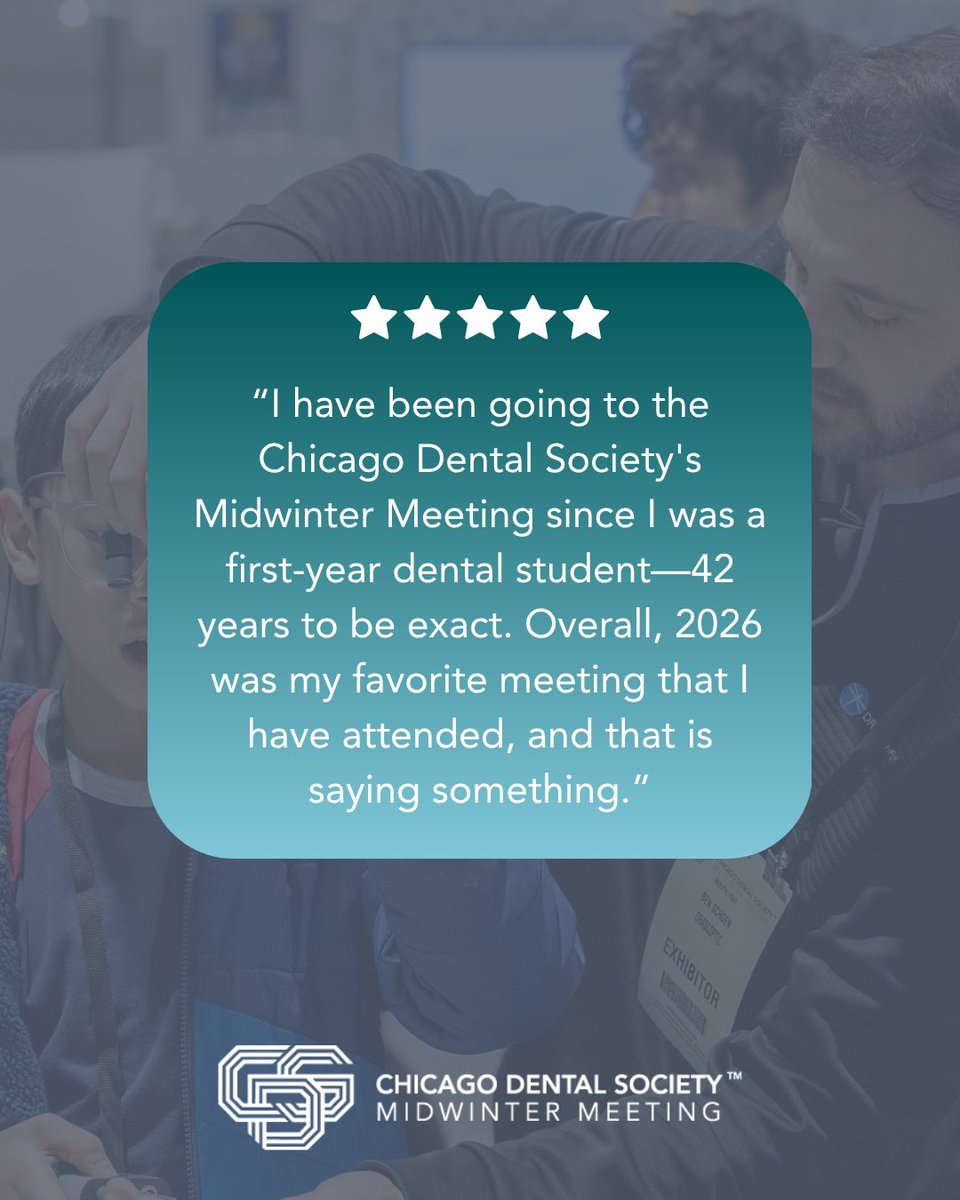 Chicago_Dental's tweet photo. The comments speak for themselves! 💬

The #MidwinterMeeting is THE must-attend event in dentistry, and in 2027, it’s returning even bigger and better. You won’t want to miss it. 🦷🪥

🔗 Visit https://t.co/X68UierKbt for more details. Registration opens on Monday, November 2!

#dentists #dentistry #dentalstudents #hygienists