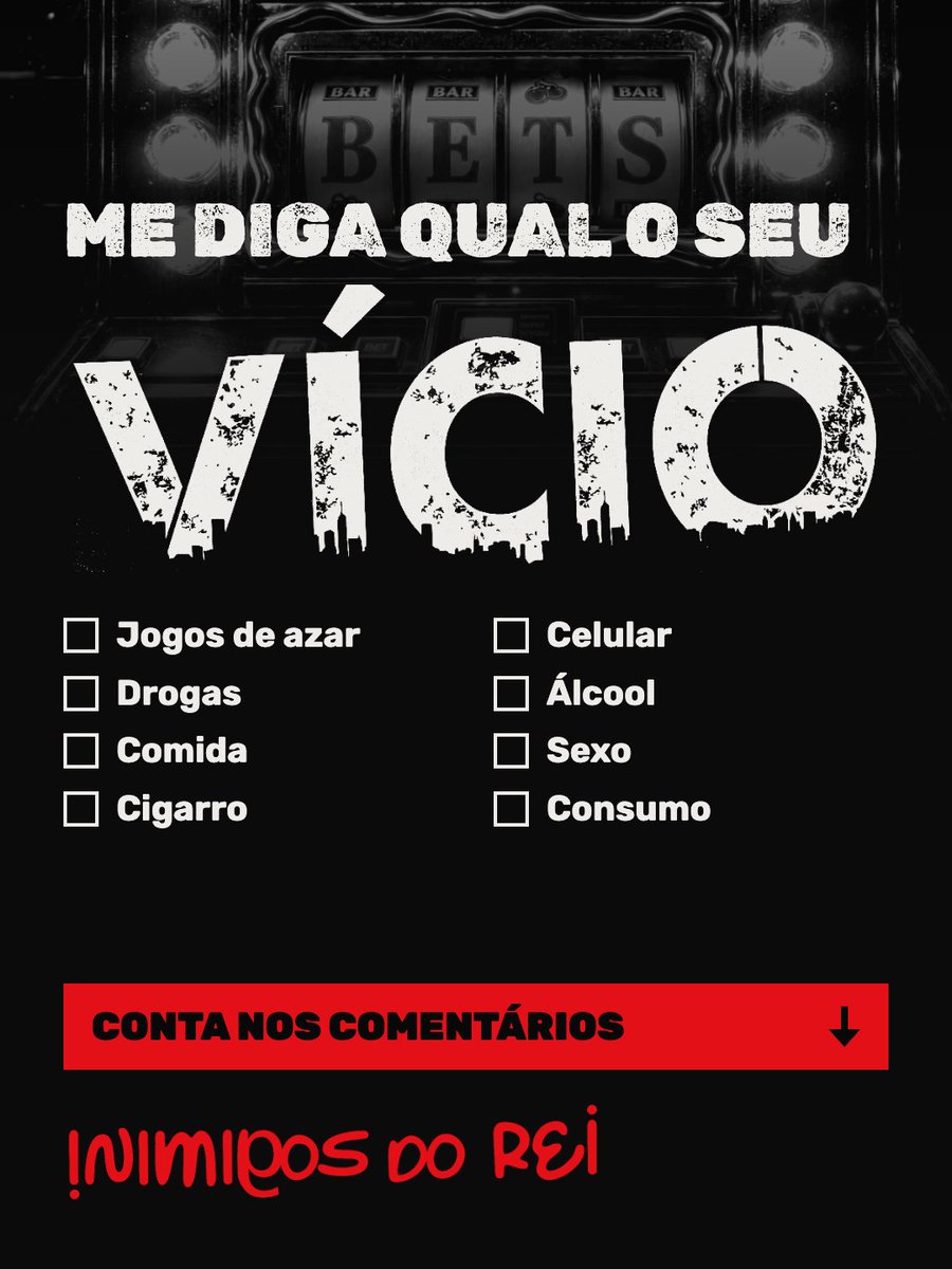 inimigosdorei's tweet photo. Me diga qual é o seu vício? 🤘🔥

Conta aí nos comentários… queremos saber até onde vai essa lista! 👀

PS: Pelo menos um eu sei que você tem… https://t.co/IId3mhIjDV
