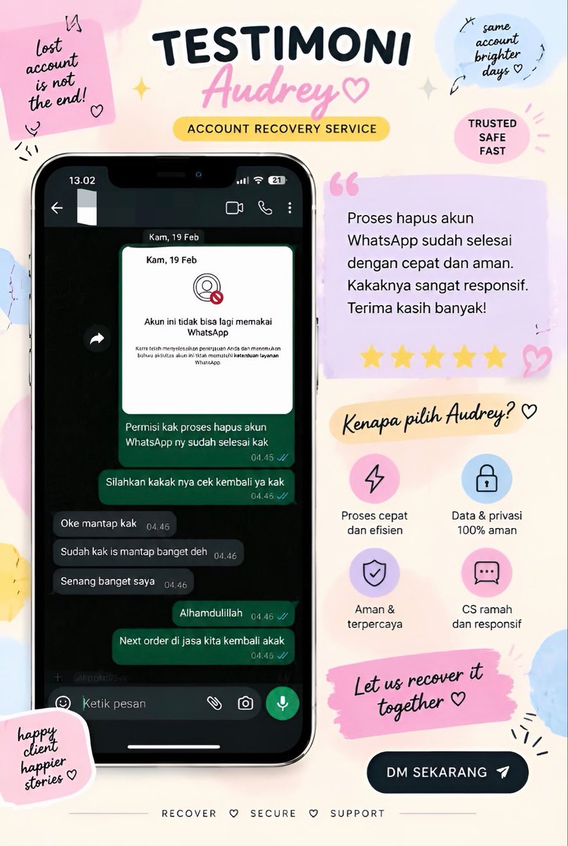 beqtty's tweet photo. ALL JASA 🔮

📩 JASA HAPUS AKUN 
📩 JASA PULIHKAN &amp; BALIKIN AKUN LUPA PASWORD/KE HACK
📩 JASA LACAK LOKASI
📩 JASA SADAP WA
📩 JASA LACAK LOKASI
📩 JASA HACK / PEMULIHAN AKUN (EMAIL,IG,WA,TWITER / X, FB,TIKTOK,LINE)

AMANAH, FULL TESTIMONI &amp; CEK WAWA DI BlO YA📍🩵 #zonauang https://t.co/mViyvgHOUI
