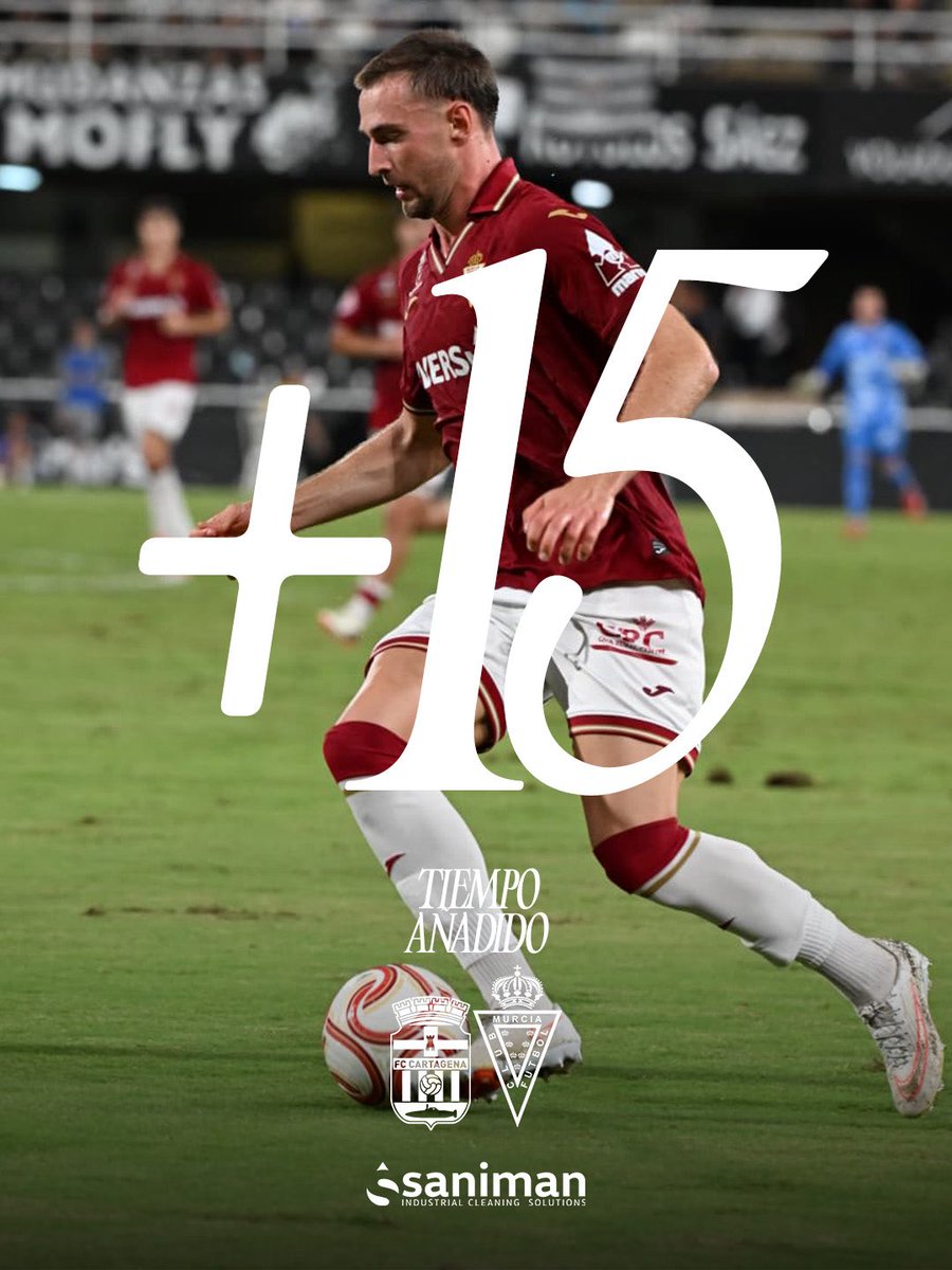 realmurciacfsad's tweet photo. J5 | 90’ | 0-0 | ⌛️ 𝑻𝑰𝑬𝑴𝑷𝑶 𝑨𝑵̃𝑨𝑫𝑰𝑫𝑶 ofrecido por 𝐒𝐚𝐧𝐢𝐦𝐚𝐧 
➕ 1️⃣5️⃣
#CartagenaRealMurcia https://t.co/pfePTVggRY