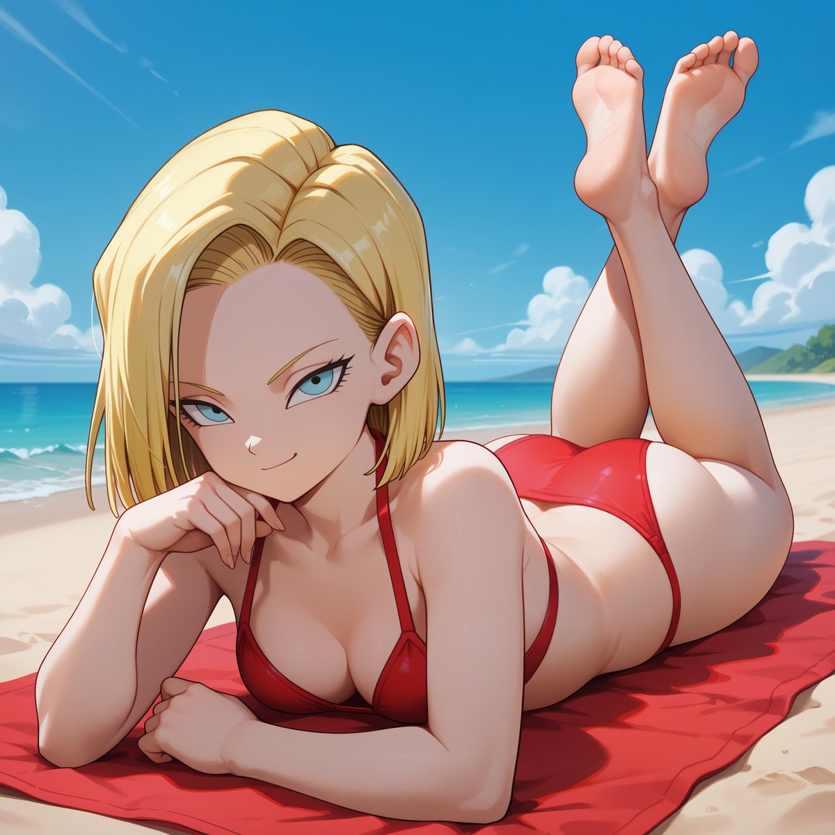 SSJ_Quiet_SFW's tweet photo. Who's up for a day at the beach with Android 18? 😏 https://t.co/FT1GgV4X9o
