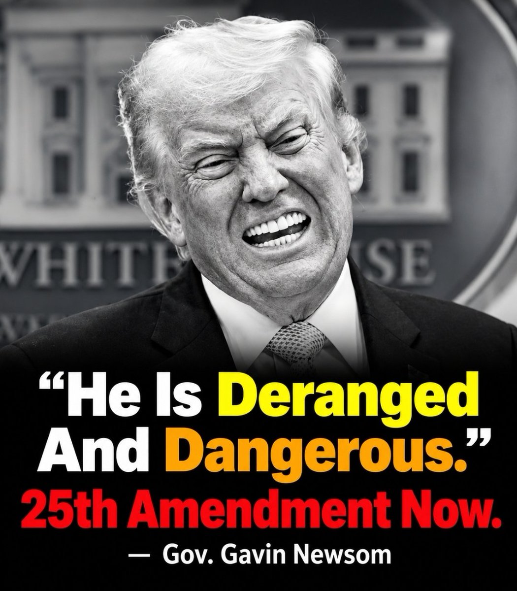 Jolie_Miller09's tweet photo. If YOU were the governor of California, what would you do?

Gavin Newsom has called for the use of the Constitution's 25th Amendment to remove Trump, whom he called "deranged and dangerous," from power.

Trump said Iran should "take out" Los Angeles and San Diego.

Should Trump be removed from office?