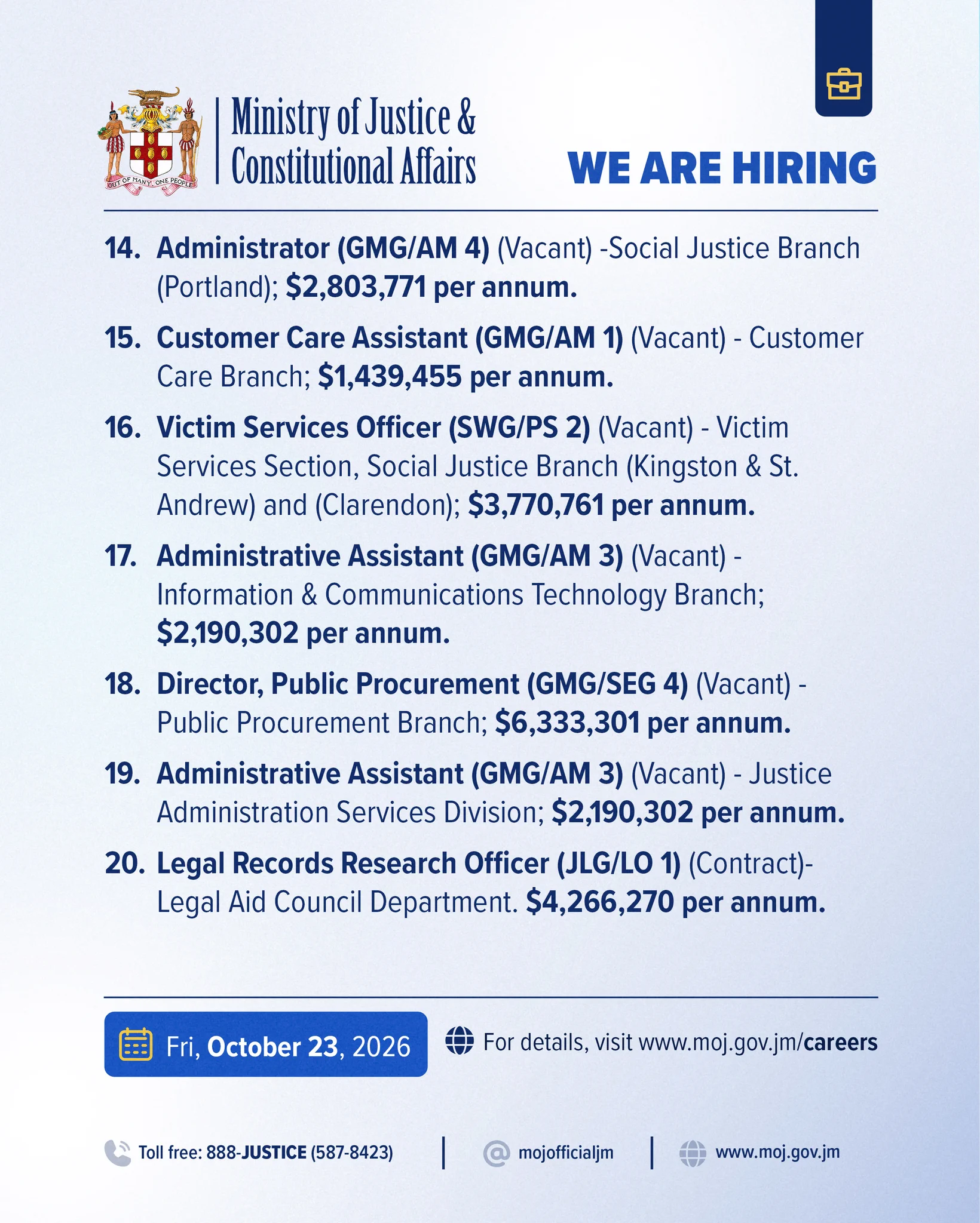 Ministry of Justice & Constitutional Affairs, JA on X: 