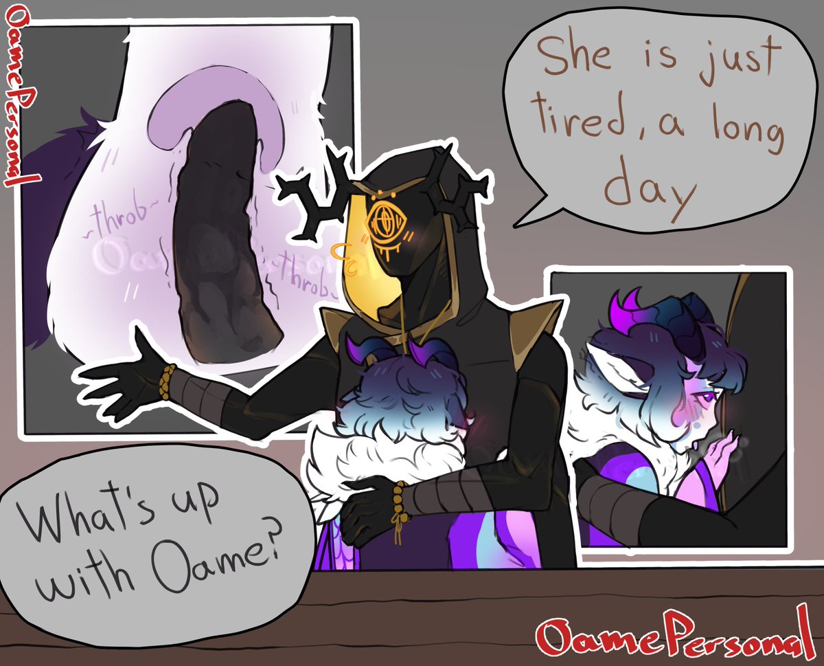OamePersonal's tweet photo. Trying something new with side pannels for extra view, there shall be more in the future✨

Mugen and Oame having extra secret fun in the open~

07 - Cock Warming
#Kinktober2026 #Kinktober https://t.co/BdwLlRICV8