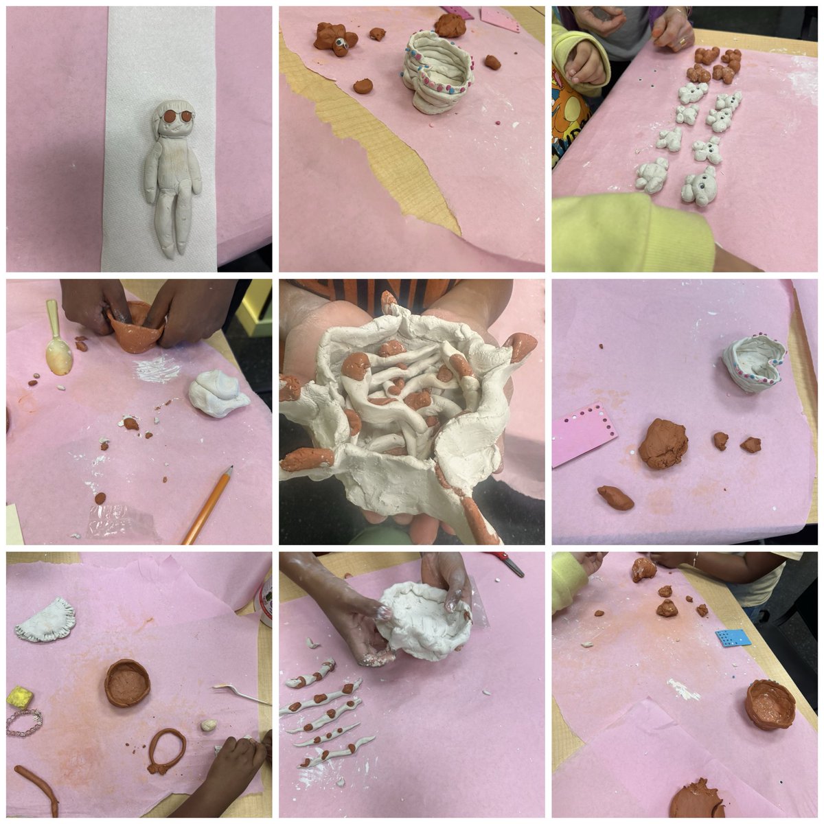 ReineQueenUn's tweet photo. Today we experienced with clay #ArtClass #MyStudents #TeachingLife #GreatJob #Talented https://t.co/1WTeEuITnD