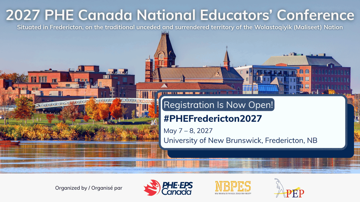 PHECanada's tweet photo. It's finally here! 🎉 

Registration for #PHEFredericton2027 is open. Research Forum + National Educators' Conference, May 5 to 8, 2027 in Fredericton. Early bird rates end December 31!

👉 https://t.co/VSSUNWCKDF https://t.co/dGhbCU5ZfT