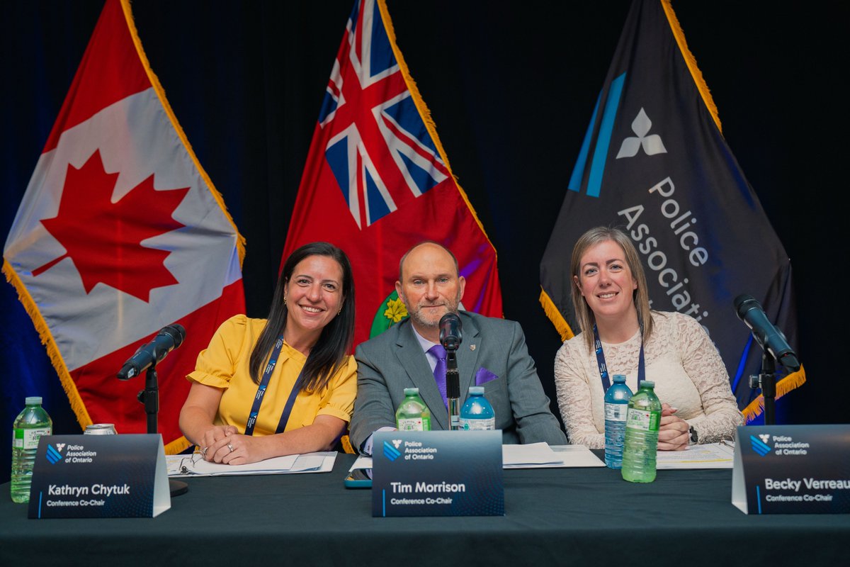 PoliceAssocON's tweet photo. That’s a wrap on the PAO’s 2026 Civilian Conference! 

The two-day conference, hosted by the Belleville Police Association, brought members together for expert-led sessions on civilian collective bargaining, legal and discipline updates, JJE’s and pay equity, onboarding and workplace culture, AI in policing, and a provincial roundtable.
 
Thank you to our Conference Co-Chairs, Kathryn Chytuk, Tim Morrison and Becky Verreault, for your leadership and dedication, and to all our association executives for your continued work supporting civilian police members across Ontario.
 
A special thank you to the Belleville Police Association for hosting us and organizing a fantastic social event at Linguine’s Italian Restaurant last night. We appreciate everyone who contributed to a successful conference!