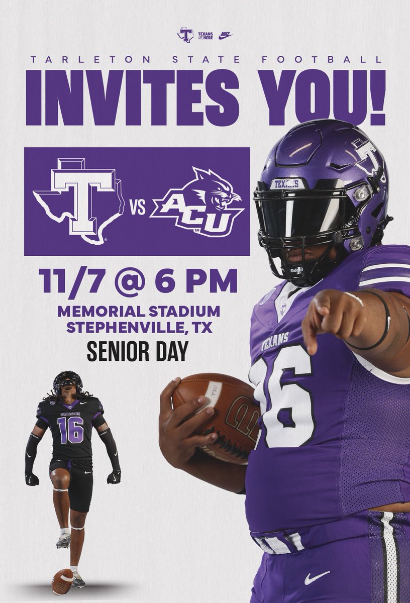 KoleChapman_'s tweet photo. I’ll be at @TarletonFB on November 7th! Thank you @CoachAphill for the invite! https://t.co/FIr4cwFvP6
