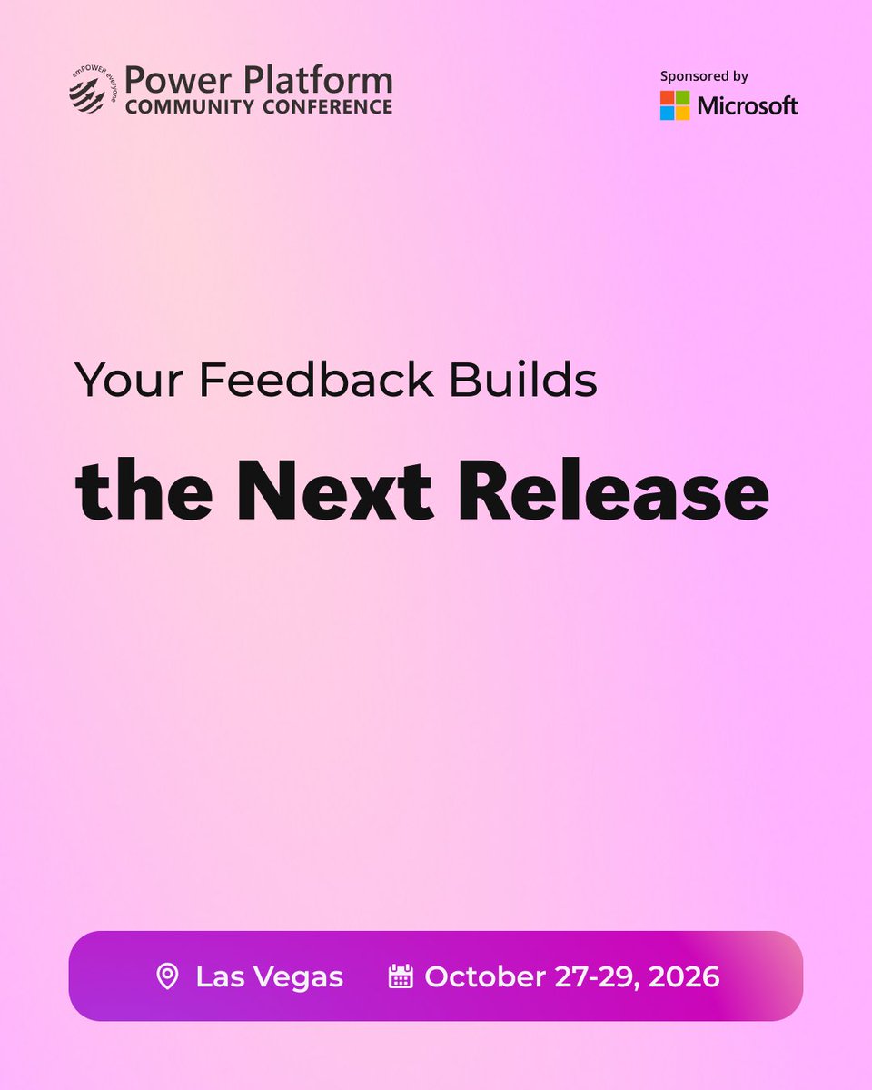 powerplatconf's tweet photo. Register for #PPCC26 https://t.co/qATx0bmXzM Pull up a chair for an open roundtable on Copilot, Cowork, and Power Platform. Share what's working, what you need next, and send your feedback straight to the product team. #PowerPlatform #CopilotStudio https://t.co/TAix1hl6Nv