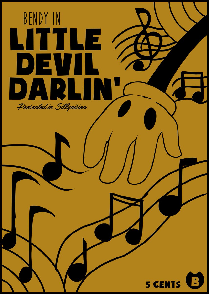 Bulkydust's tweet photo. "Little Devil Darlin" Poster Remastered! #Bendy
(For @UnboundCyles) https://t.co/X9J6njWlp0