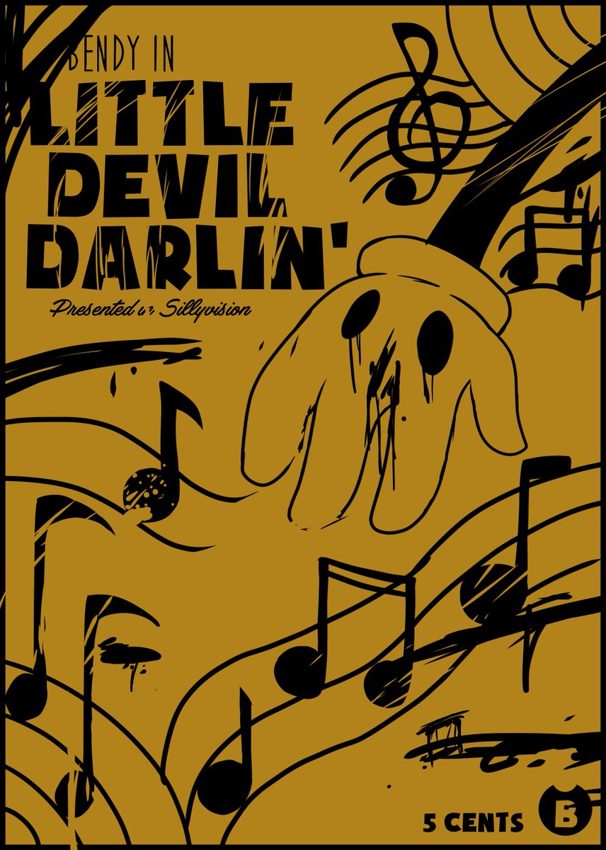 Bulkydust's tweet photo. "Little Devil Darlin" Poster Remastered! #Bendy
(For @UnboundCyles) https://t.co/X9J6njWlp0