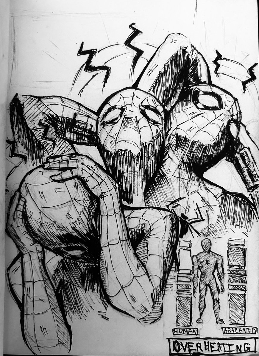 Cyon_Altea's tweet photo. Day 7: Panic
Rewatched Spider-Man Brand New Day. 
He got that Arachnid DNA 

@inktober
#inktober #inktober2026 #inktober2026panic #inktober2026day7 #spiderman https://t.co/vPLHBCwF0D