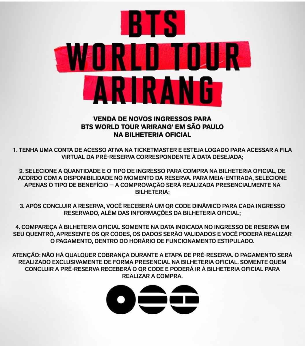 writingbyrkive's tweet photo. ATENÇÃO: A TICKETMASTER VAI ABRIR MAIS VENDA DE INGRESSOS PARA SAO PAULO

FIQUEM ATENTOS E LEIAM!!!!!!’nnn https://t.co/WvPYhVHW8j