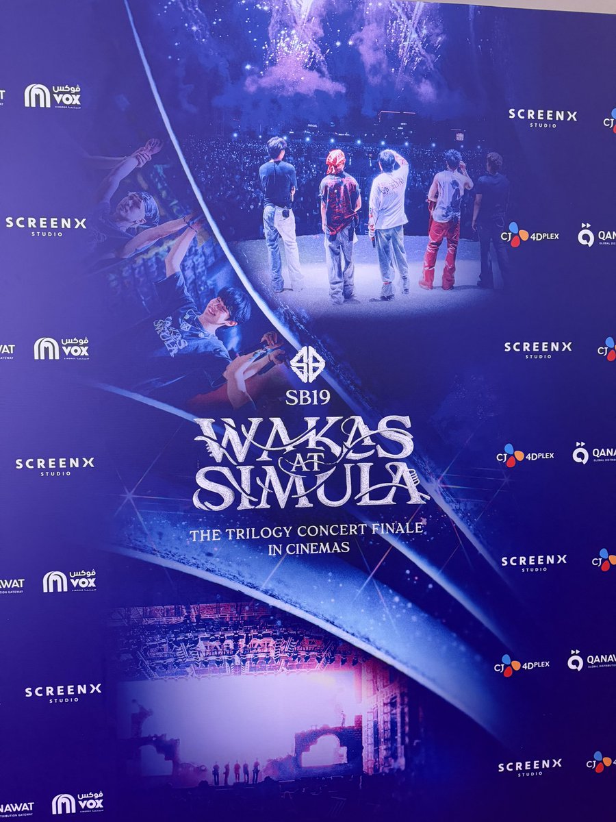 LolyPopReacts's tweet photo. Wakas at Simula: The Trilogy Concert Finale is now in UAE big screen!

Such an amazing performance by @SB19Official (I cried twice) 

Book your tickets in :
https://t.co/ZDNCYYjeeJ

I WAS THERE SB19 FILM

Thank you the invite! @qanawatgroup 

SB19 WAS FILM GLOBAL RELEASE
@SB19Official #SB19
#SB19_WakasAtSimulaConFilm