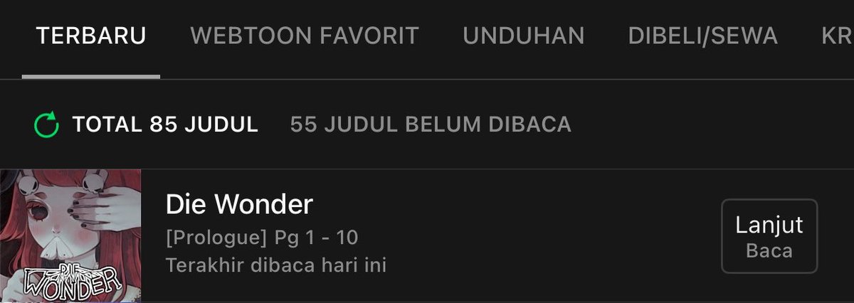 noxerel's tweet photo. kobisa masuk ke history w dah padahal bacanya di eng, di canvas indo pun blm ada https://t.co/S4Cbz2Dova