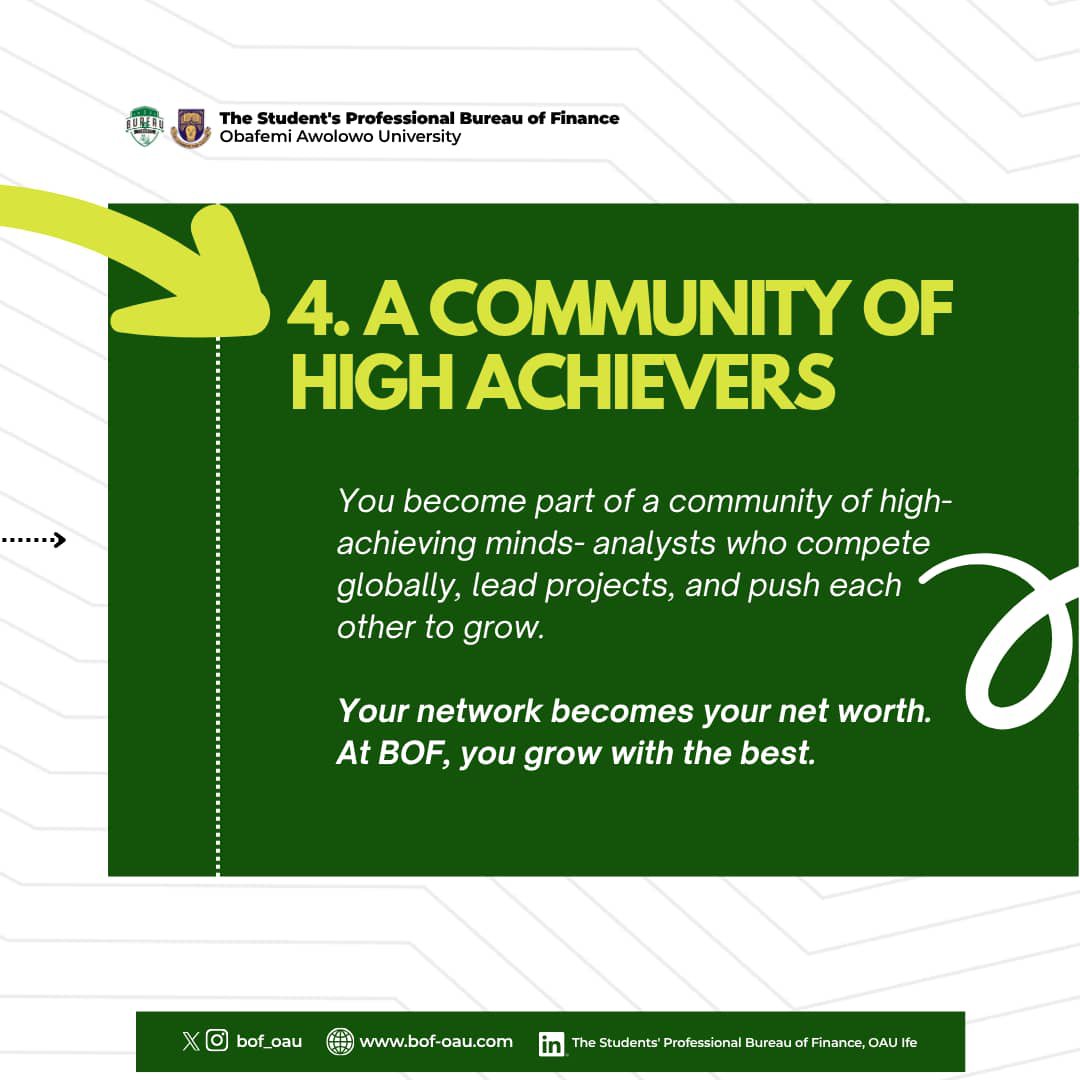 bof_oau's tweet photo. Membership gives the opportuniies to all these benefits and opportunities.

🔗Application link: 
https://t.co/bcE9ZKy5lv

#Recruitment  #CareerDevelopment https://t.co/efwuvbAhLZ