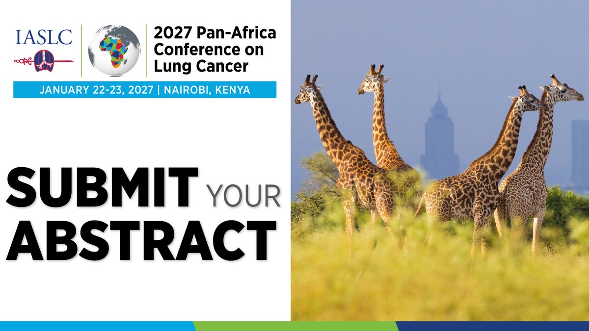 IASLC's tweet photo. π Bring your research to Nairobi!
Join the global thoracic oncology community at #PACLC27, Jan. 22β23, 2027.
For the first time, PACLC is accepting abstracts. Submit your research by Oct. 15 and register today: https://t.co/SPgejS621I
#LungCancer #ThoracicOncology https://t.co/HQaZaXB2pv