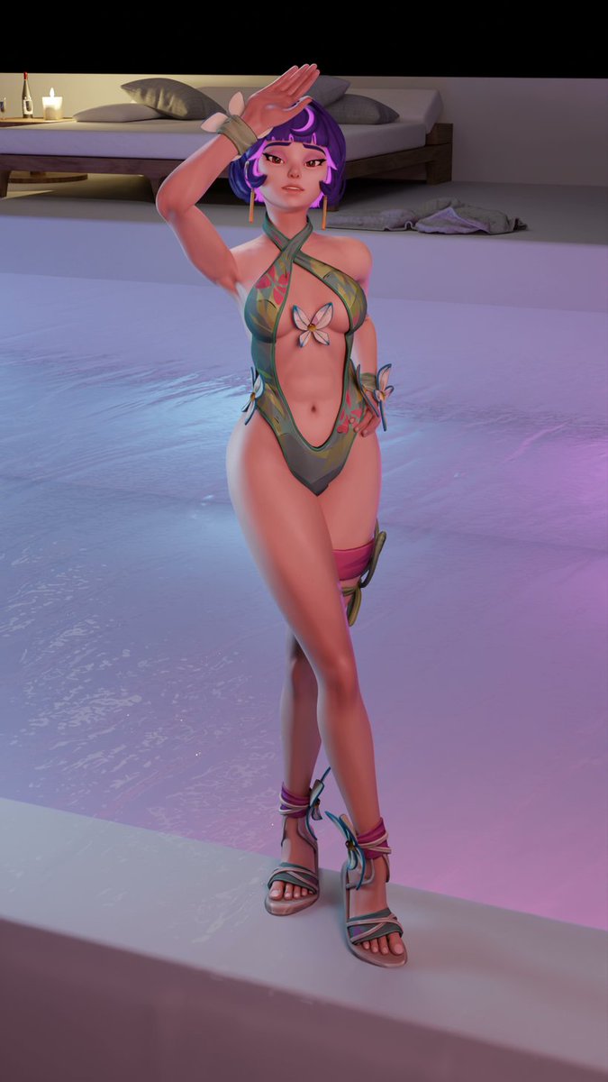 SDONI3D's tweet photo. Psylocke  Juno 💜

One of my first renders in Blender! 

#juno #overwatch #fanart #marvelrivals #psylockeㅤㅤㅤ https://t.co/X145emHqwu