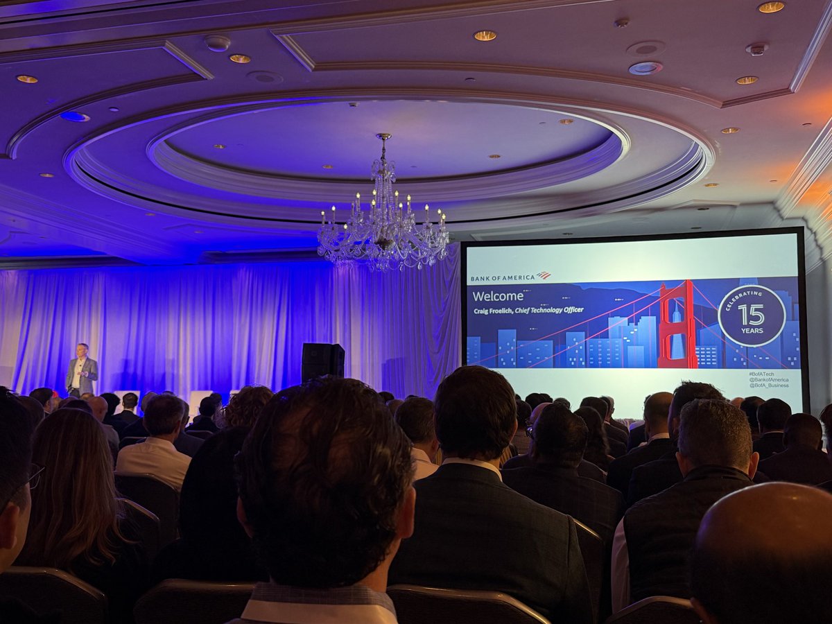 drewdil's tweet photo. Learning the latest of challenges and opportunities of AI in the enterprise at the 15th annual @BankofAmerica Technology and Innovation Summit. #BofATech https://t.co/IidtLhuvmV