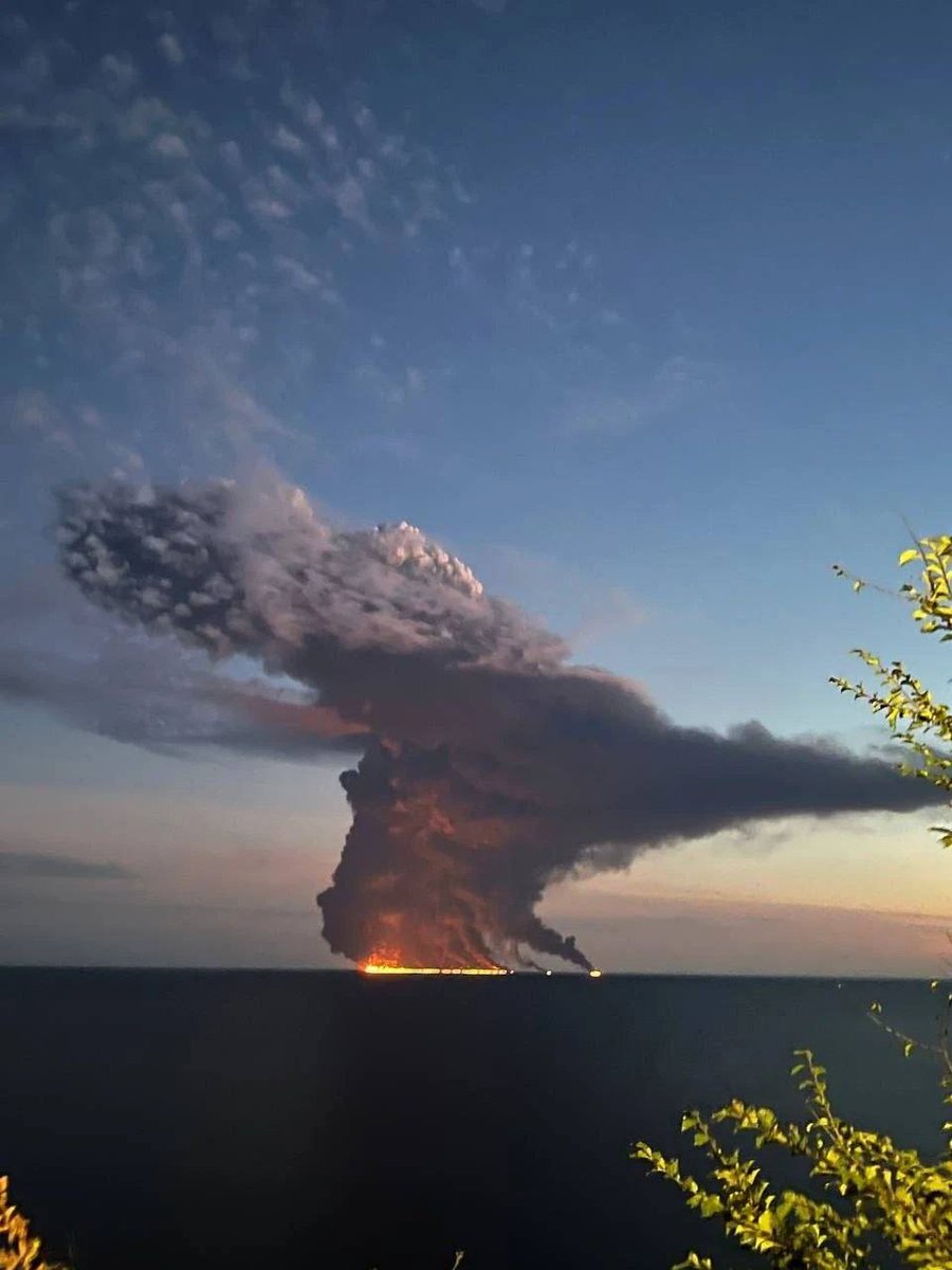 PGDynes's tweet photo. An oil tanker fire isn’t just a dramatic plume on the horizon. It's toxic smoke pouring into the atmosphere, oil and chemicals entering the sea, and an entire marine biosphere potentially being poisoned.
The fire will eventually go out. The ecological damage lasts for decades. https://t.co/AX6lUey5lH