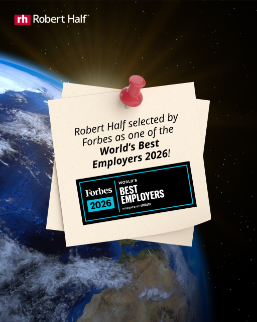 VedranaSS's tweet photo. Out of this world! Robert Half has been honored as one of the World's Best Employers 2026 by Forbes. 🌎 #LifeAtRH #RobertHalf #WorldsBestEmployers https://t.co/1f5KeEz3UE