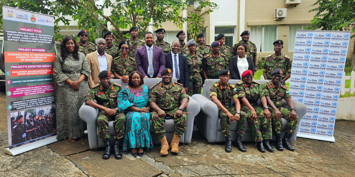 UNWOMEN_SL's tweet photo. With @ElsieFund support, #RSLAF top management, in partnership with @UNWOMEN_SL, @mogca_S_L today began validating eight revised policies &amp; the Strategic Plan 2026-2030, to advance women’s meaningful participation &amp; leadership. @UNSierraLeone  @MOD_RSLAF 
#ForAllWomenAndGirls https://t.co/t1kpi4WkWK