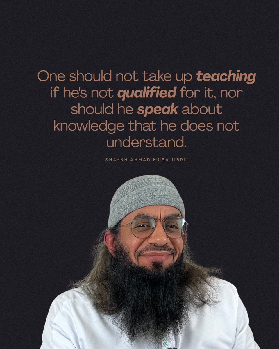 Awaken_ToTruth's tweet photo. One should not speak about knowledge that he does not understand.
Sheikh Ahmad Musa Jibril 

#tellthetruth #islam #tawheed #haq https://t.co/WauXVBVK2J