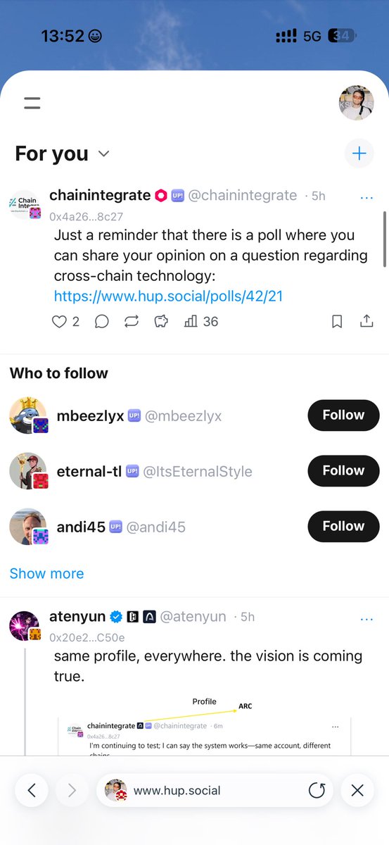 feindura's tweet photo. It's still a mystery to me how supposedly decentralized blockchains can shut down. 😄

With @lukso_io it needs only a few people to keep it running and it would continue forever, as is the true Ethereum L1 stack but for culture. 
(In fact we ourselves run NO validators of the network)

If you believe in a web3 for social and culture then I invite the abstract community to join LUKSO. 
Our community is building that future and it’s the real decentralized and grass roots version of it. 

Download the Universal Profile app on the app/play store and try @hupsocial, @momentsonchain  and other apps. 
And soon also use it as the web3 browser for all popular EVM chains too. And explore with a 🆙 rather than a simple wallet.