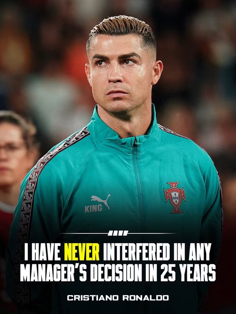 Sportsfansmedia's tweet photo. 25 years at the top and never interfered with a manager’s decision.
That level of professionalism deserves respect. 🐐
Agree or disagree? https://t.co/wwB8DsLyzh