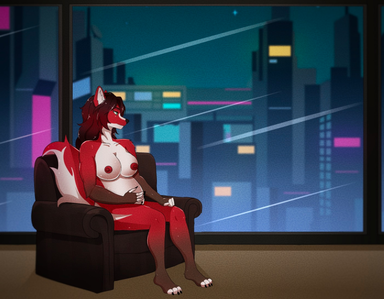 peonyfluff's tweet photo. Late nights, city lights, and a little too much time alone with her thoughts… 👀🖤
Had fun working on this commission definitely one with a more teasing vibe.🌃✨

#furry #furryfandom #fursona #nudeart #commissionart #commissionfor #furryartist #furrycommunity #nsfwartist #nudes https://t.co/R4Tbnxd1ve
