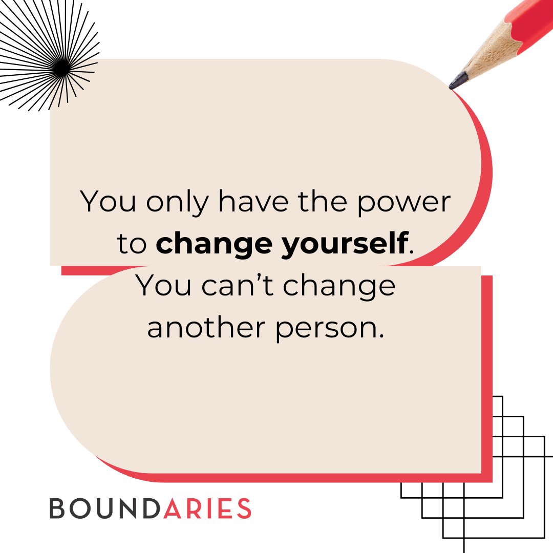 BoundariesBooks's tweet photo. 👉 To see another person as the problem to be fixed is to give that person power over you and your well-being. This idea is life changing, the beginning of true self-control.
🤔 How strong are your boundaries? Take Quiz: https://t.co/FXRAvBX7nc.
#BOUNDARIES #work #stress https://t.co/sAtVitLvhV