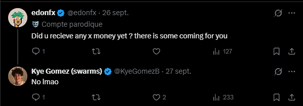 Eclipsss__'s tweet photo. Maybe if we send $swarms higher he'll get his X money
$swarms is at 3k mcap rn and fees go to @KyeGomezB swarms founder !!

6wwZEu3DAuqhnGw7qmkdUn5JwVyjuBQYncPdxAX5pump https://t.co/S0BqvYPNOA