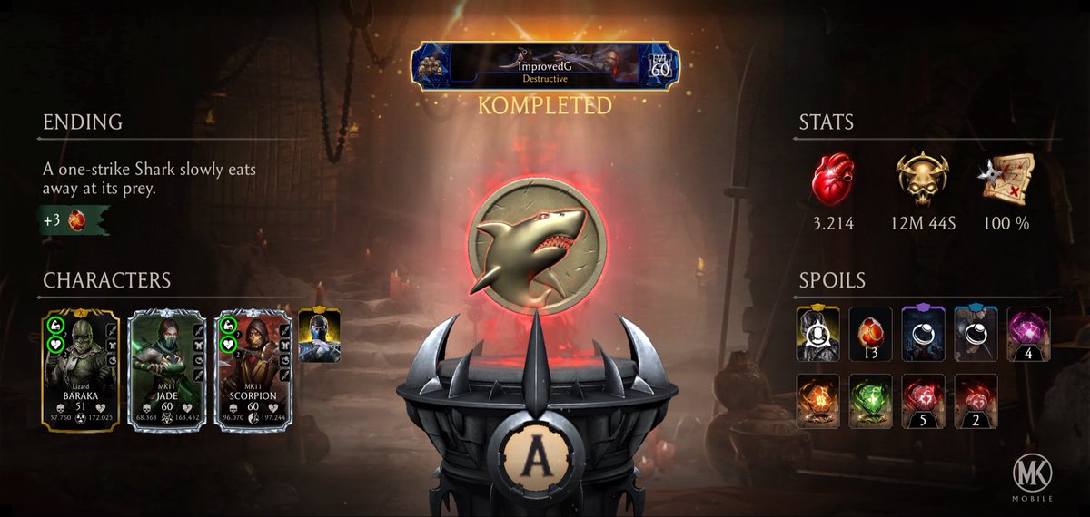 Iulian_IG's tweet photo. I just completed a Krypt Run in Mortal Kombat mobile! Check out my stats. https://t.co/Uxzq9VD2CT