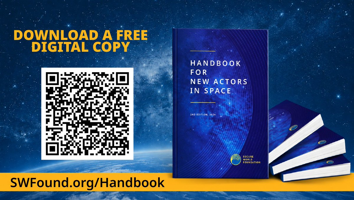 SWFoundation's tweet photo. As the global space community comes together, what resources can help actors navigate an increasingly complex environment?

SWF’s Handbook for New Actors in Space offers guidance on space governance, international space law, and responsible operations.

https://t.co/ntgto8qhjL https://t.co/5QXyHpOUiv